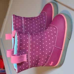 See Kai Run Toddler Boots - Size 4 - pink polka dot